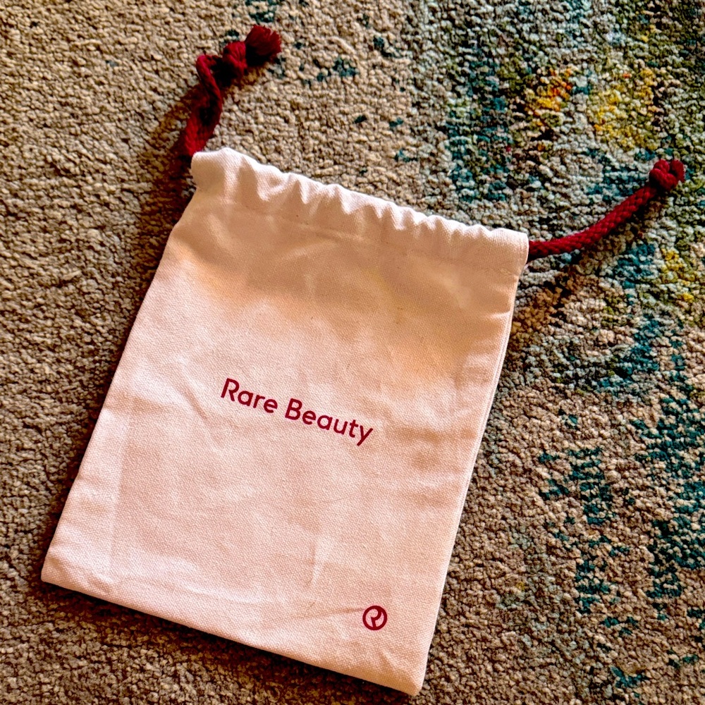 Rare Beauty Cream Pouch with Red Accents